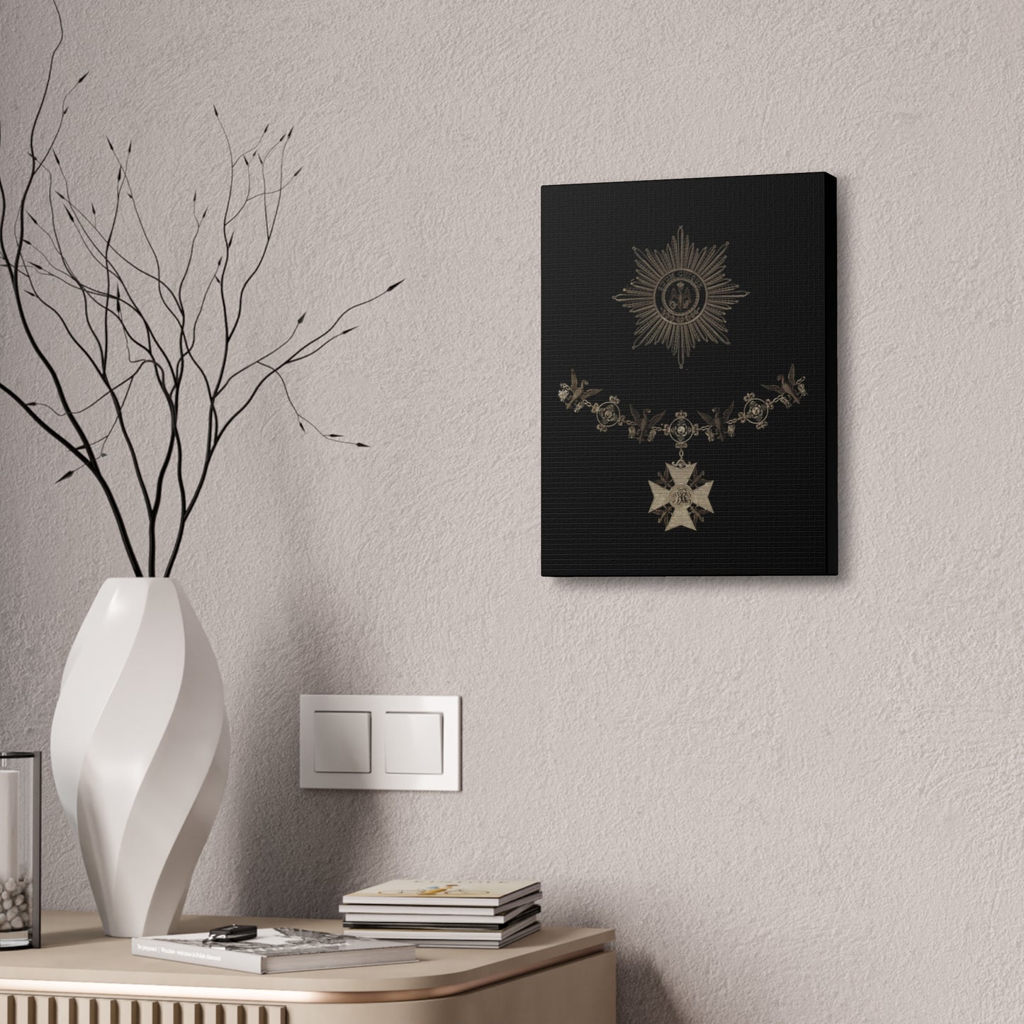 Order of the Black Eagle Canvas Print – Vintage Medal & Star Wall Art