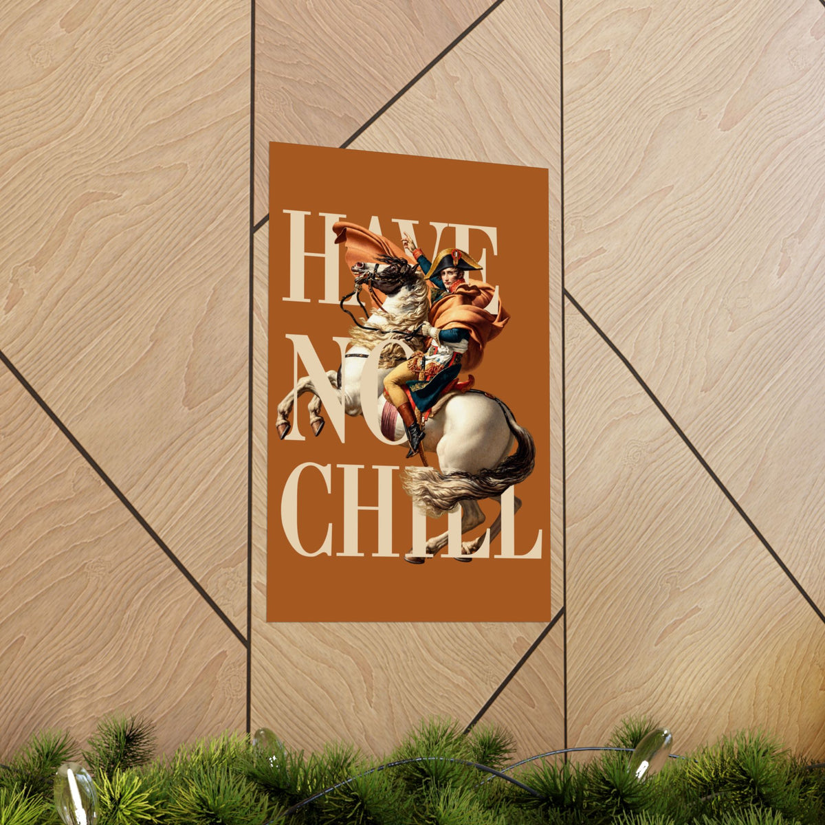 Napoleon Bonaparte  -  Matte Vertical Poster (Orange Background)