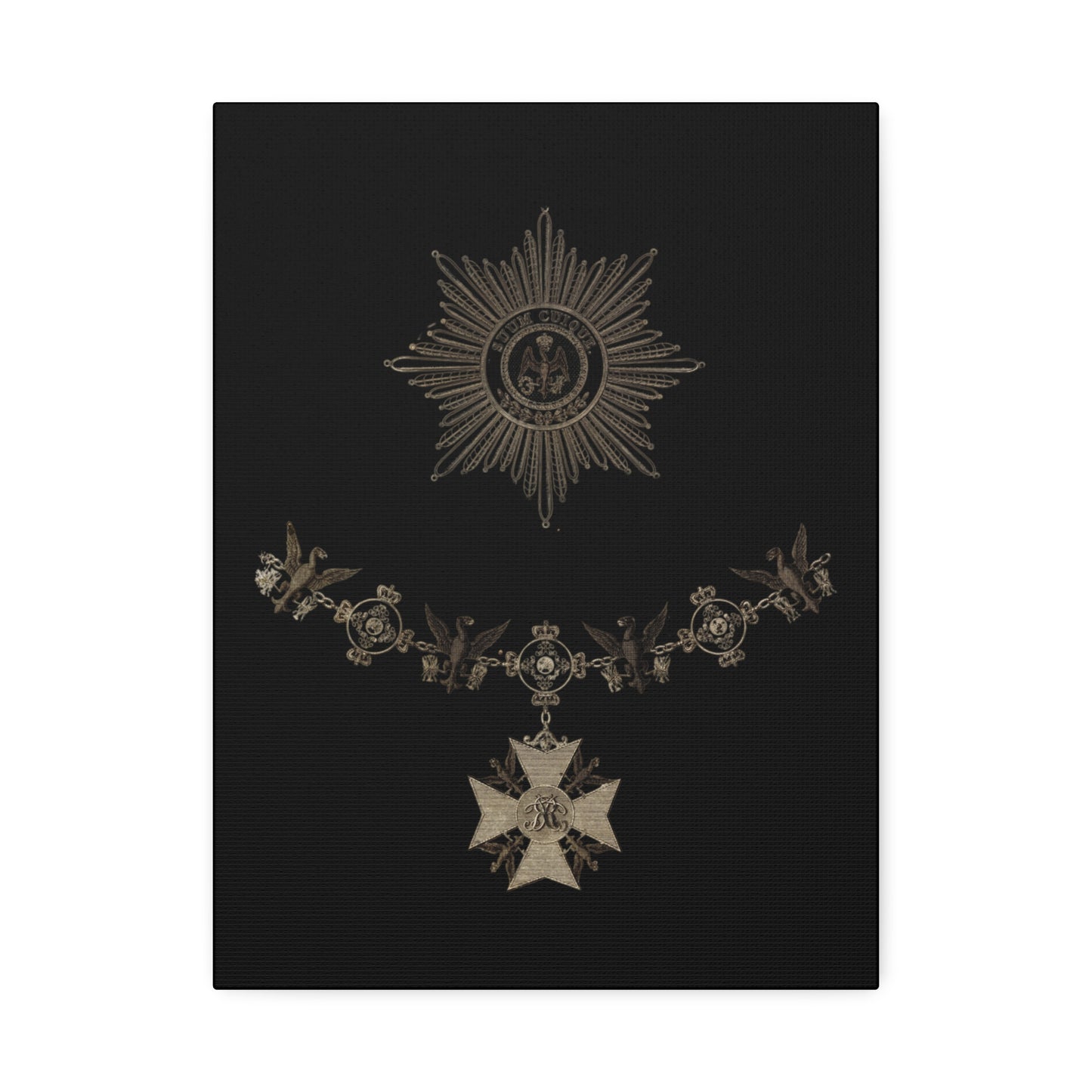 Order of the Black Eagle Canvas Print – Vintage Medal & Star Wall Art