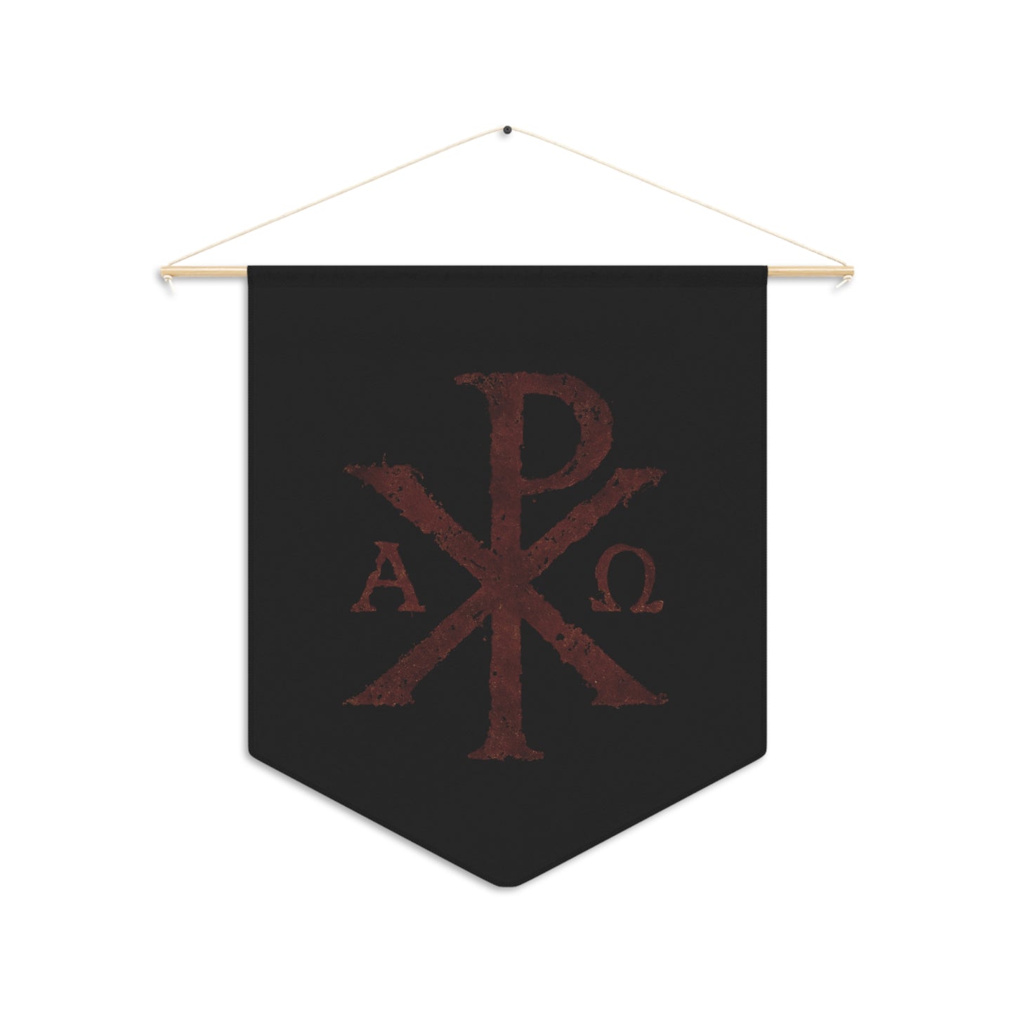 Alpha Omega Chi-Rho Banner — Christian Symbol Wall Flag