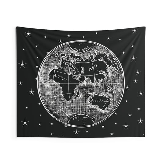 Vintage Globe Indoor Wall Tapestry