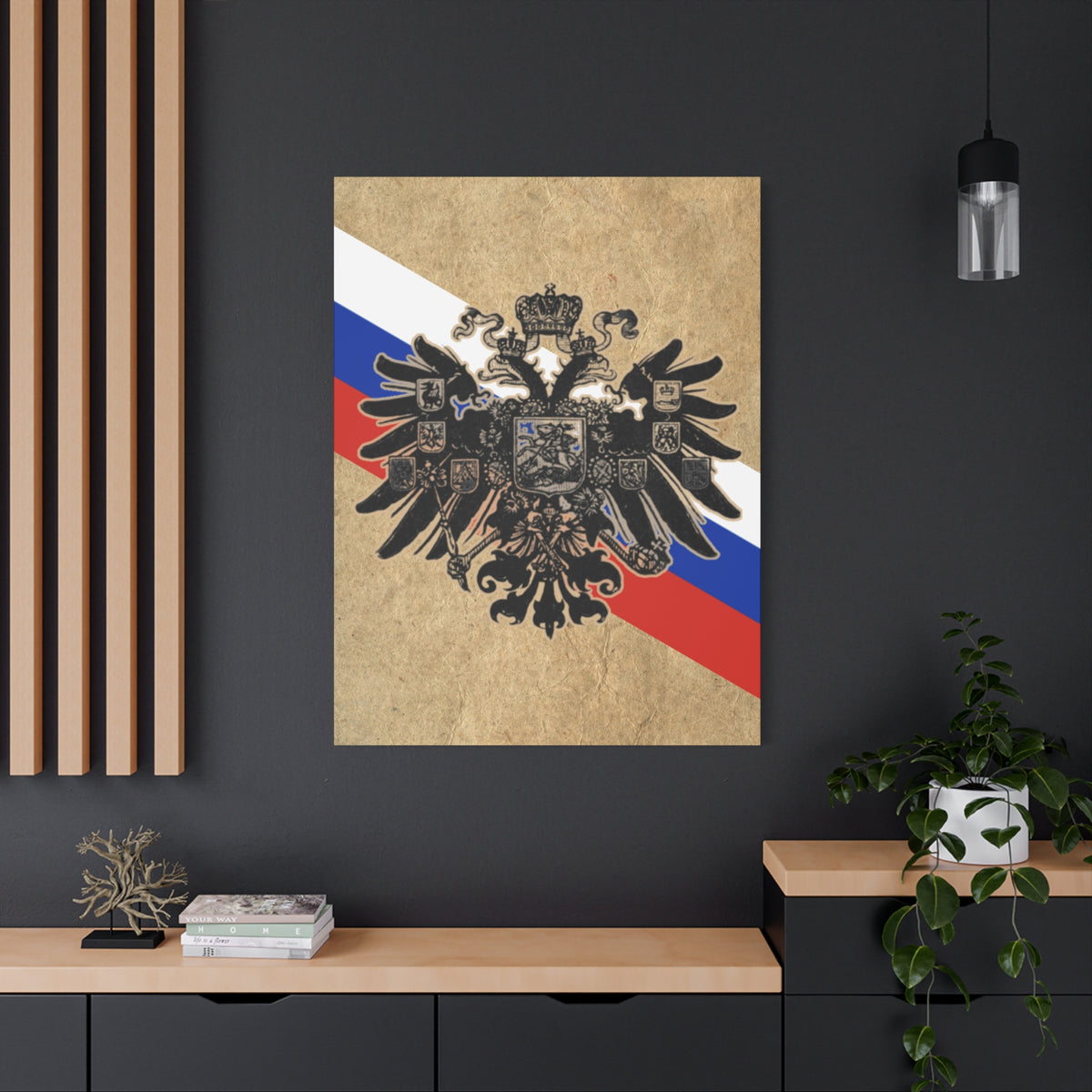 19th Century Russian Imperial Double-Headed Eagle | Matte Canvas Print