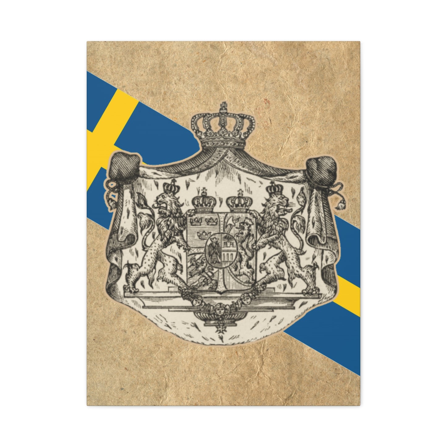 19th Century Swedish Flag - Matte Canvas