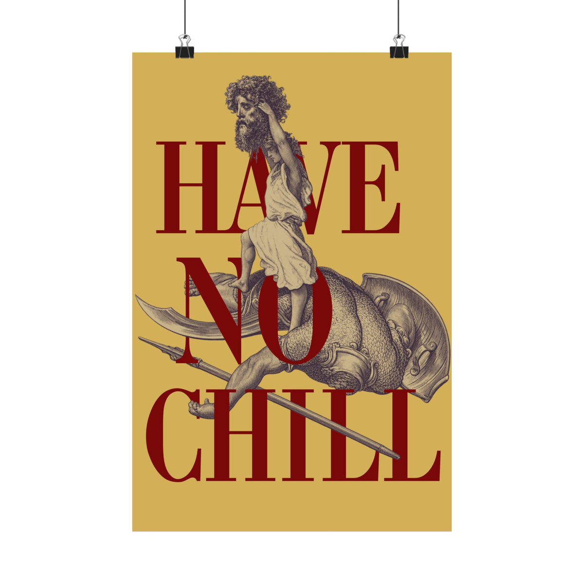 David and Goliath  -  Matte Vertical Poster - Variation 4