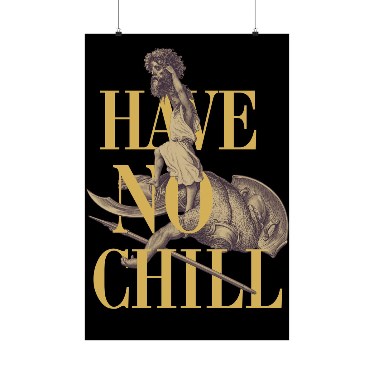 David and Goliath  -  Matte Vertical Poster - Variation 5