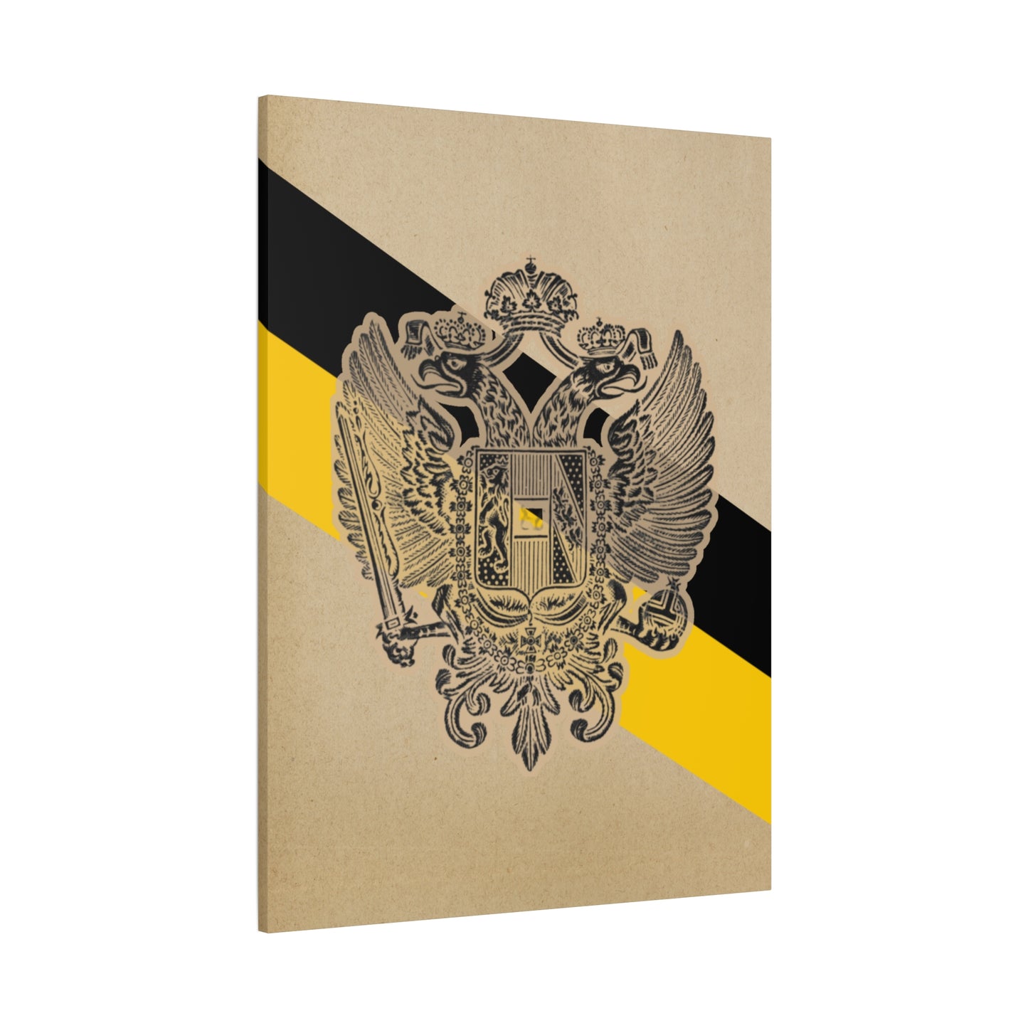 19th Century Austrian Imperial Crest Canvas Print — Vintage Coat of Arms Wall Art