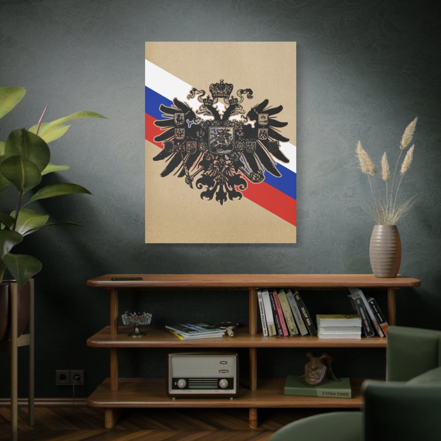 19th Century Russian Imperial Double-Headed Eagle Matte Canvas Print
