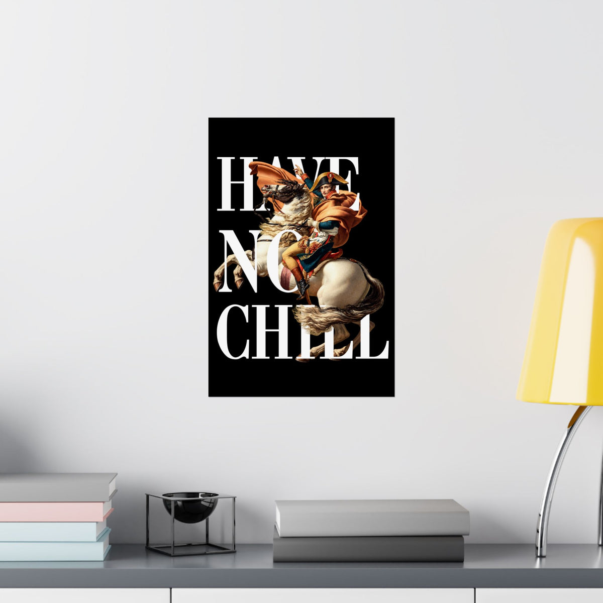 Napoleon Bonaparte  -  Matte Vertical Poster (Black Background)