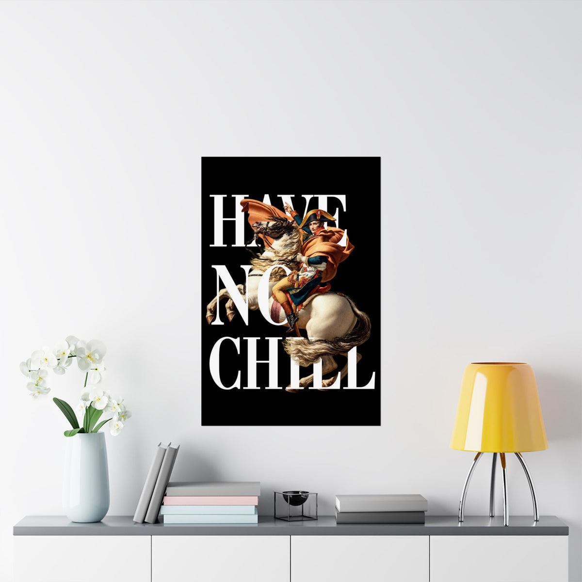 Napoleon Bonaparte  -  Matte Vertical Poster (Black Background)