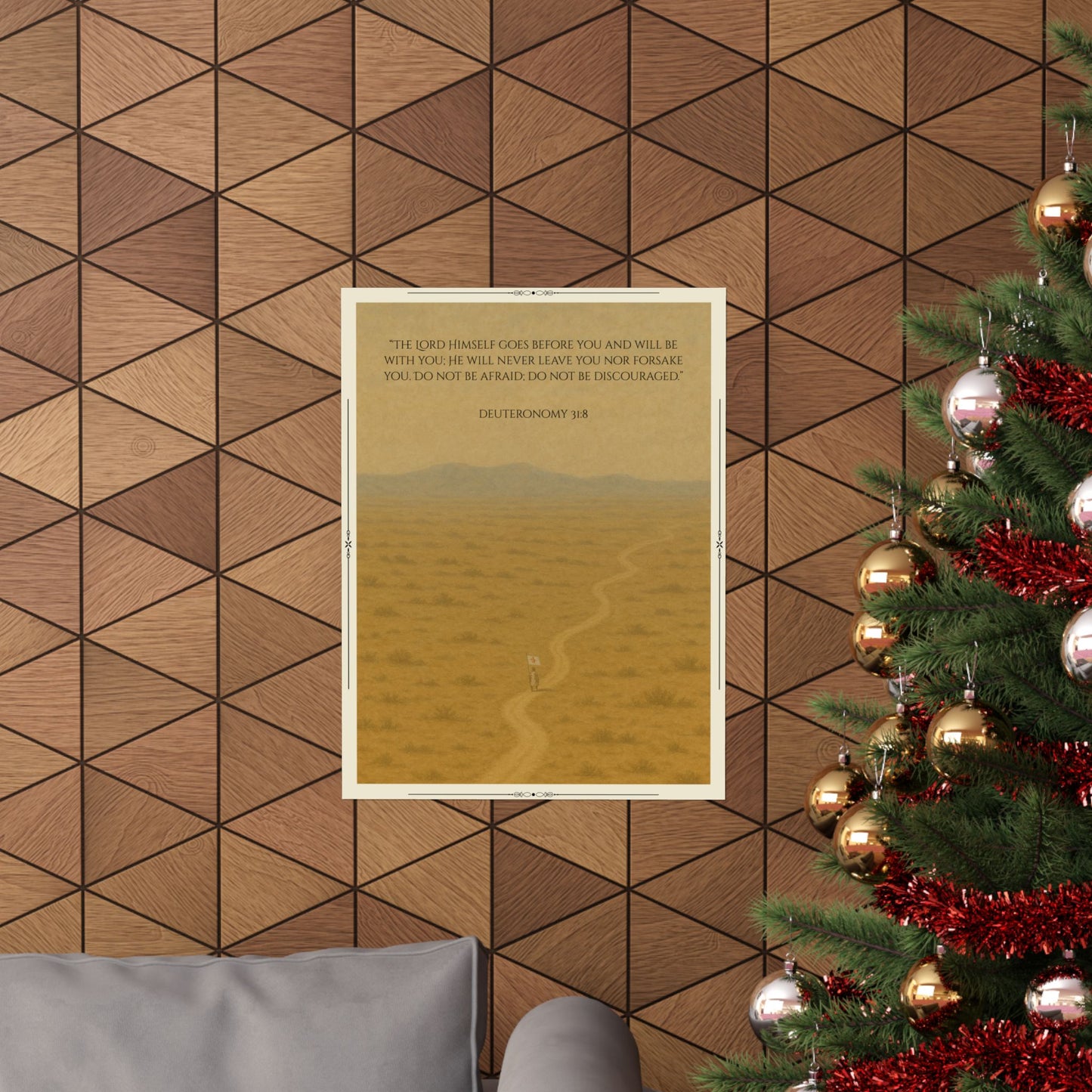 Deuteronomy 31:8 Desert Path Poster | Matte Vertical Poster