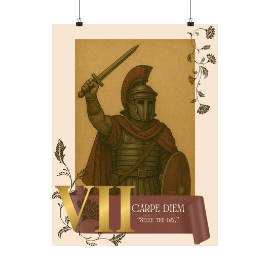 Carpe Diem Roman Soldier Matte Poster | Wall Art
