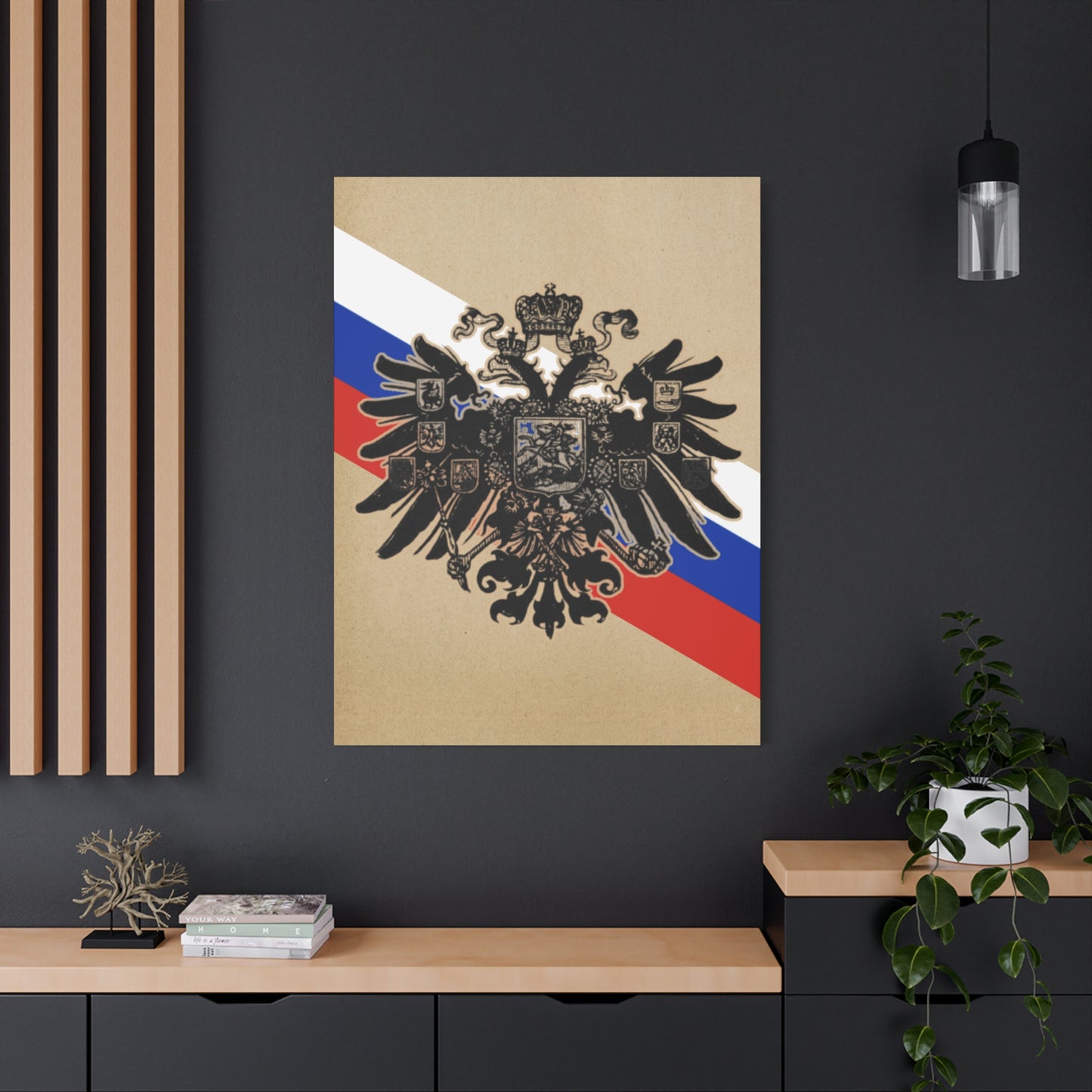 19th Century Russian Imperial Double-Headed Eagle Matte Canvas Print