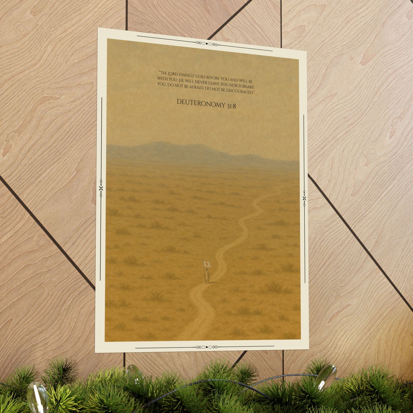 Small Print Version -  Deuteronomy 31:8 Desert Path Poster | Matte Vertical Poster