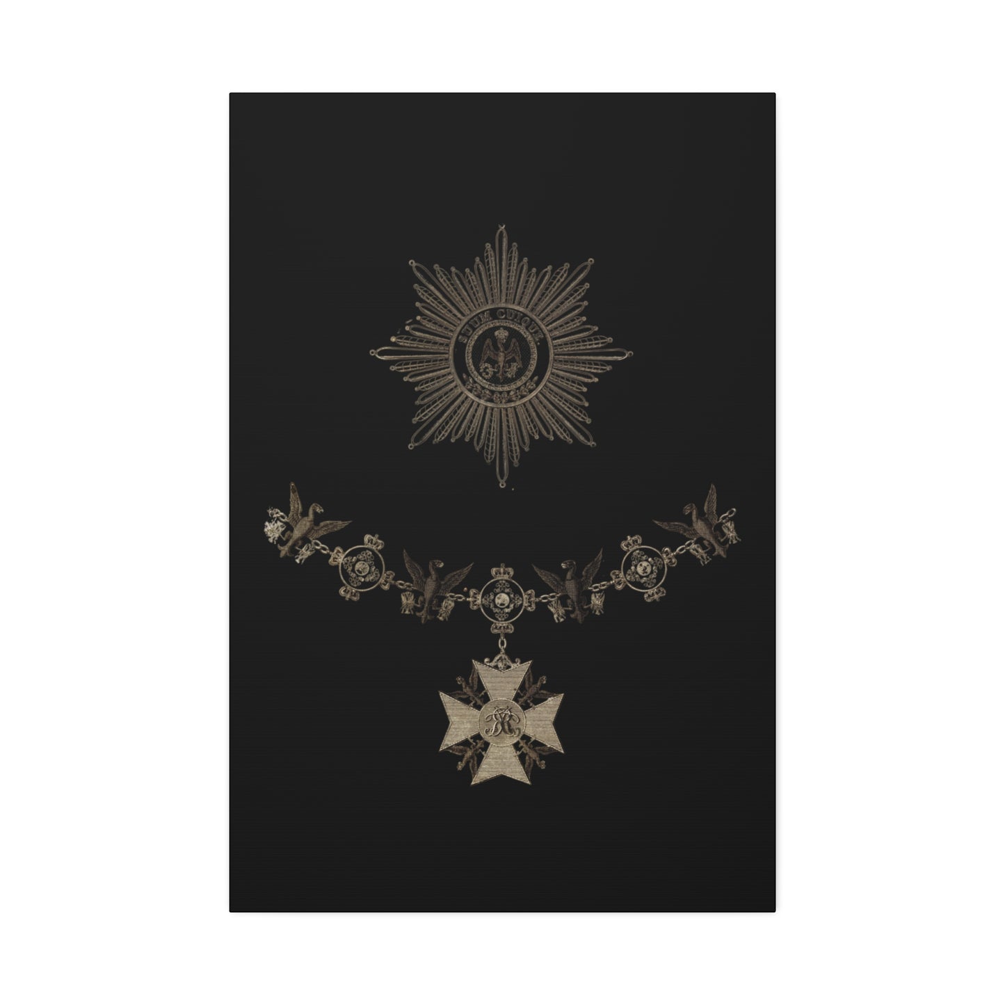Order of the Black Eagle Canvas Print – Vintage Medal & Star Wall Art