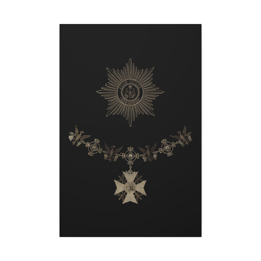 Order of the Black Eagle Canvas Print – Vintage Medal & Star Wall Art