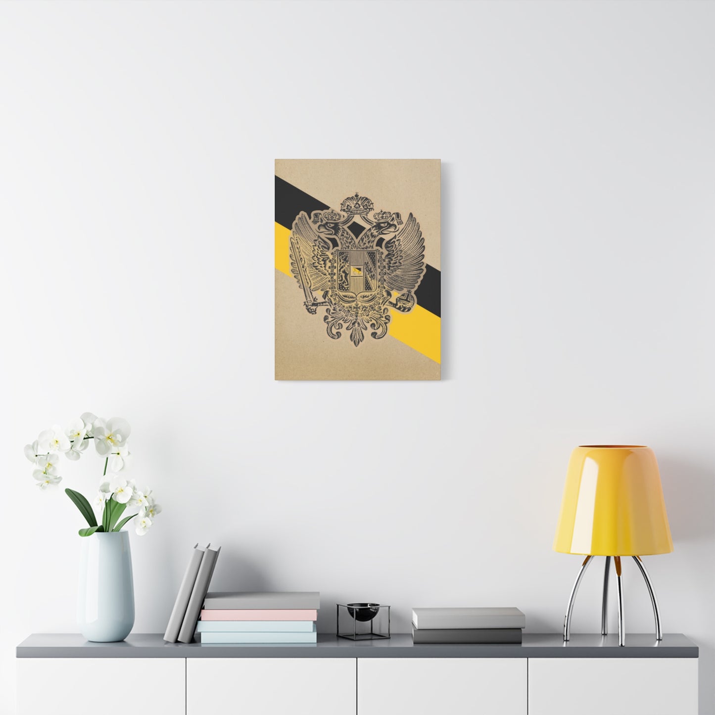 19th Century Austrian Imperial Crest Canvas Print — Vintage Coat of Arms Wall Art