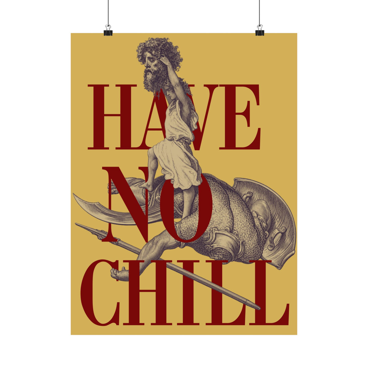 David and Goliath  -  Matte Vertical Poster - Variation 4
