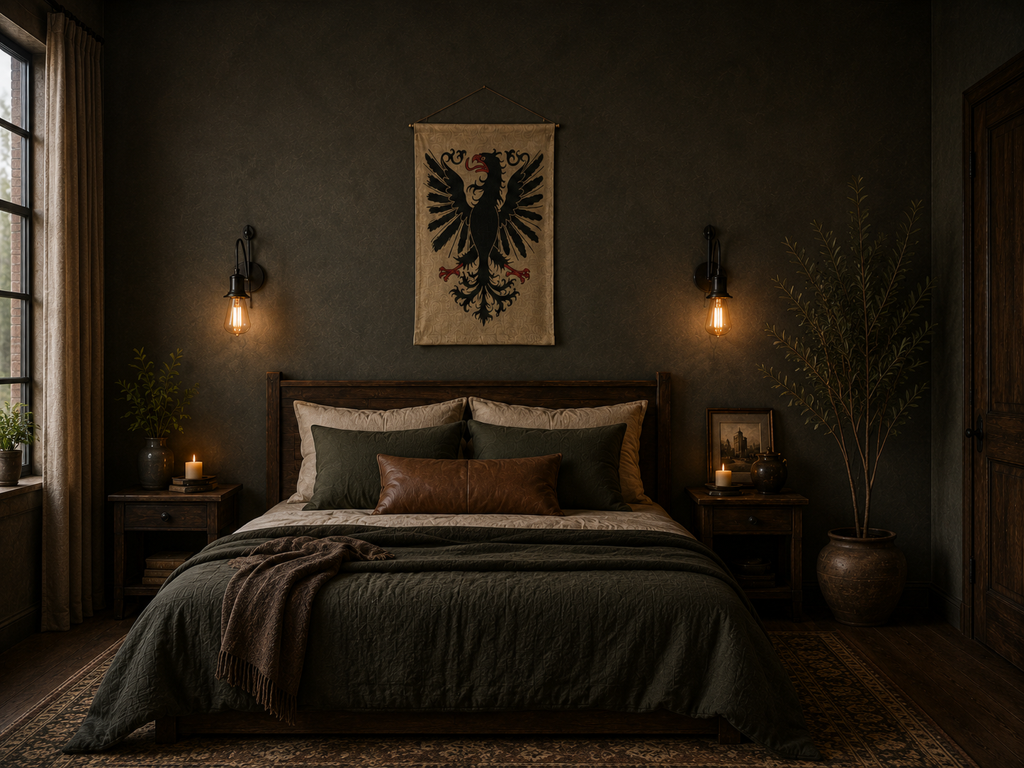 Order of the Black Eagle Woven Wall Tapestry – Heraldic Crest Decor
