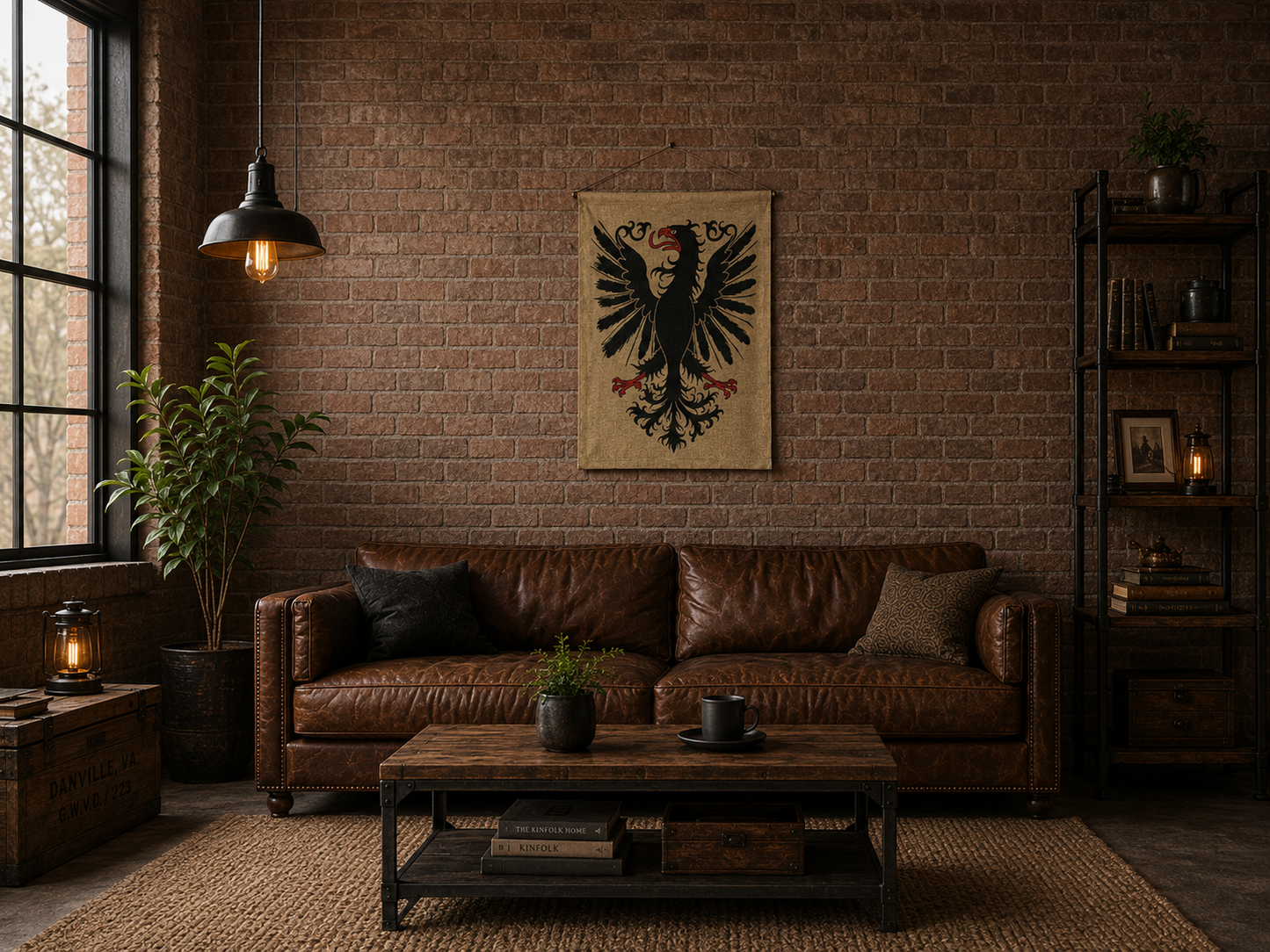 Order of the Black Eagle Woven Wall Tapestry – Heraldic Crest Decor