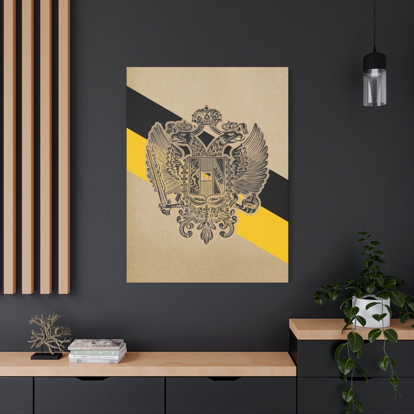 19th Century Austrian Imperial Crest Canvas Print — Vintage Coat of Arms Wall Art