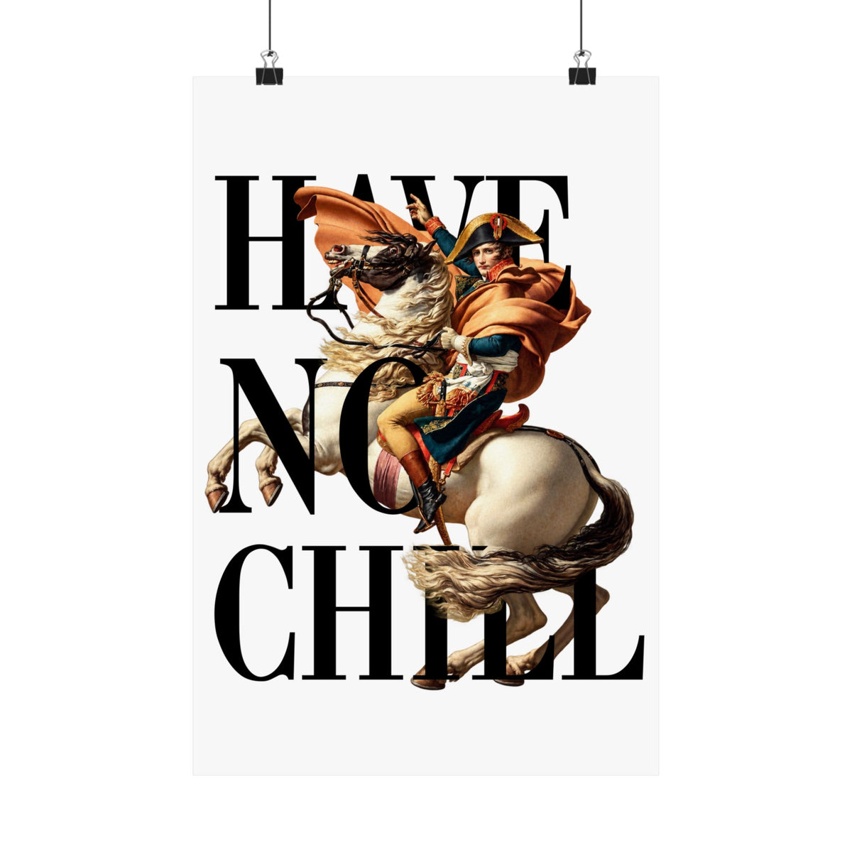 Napoleon Bonaparte  -  Matte Vertical Poster (White Background)