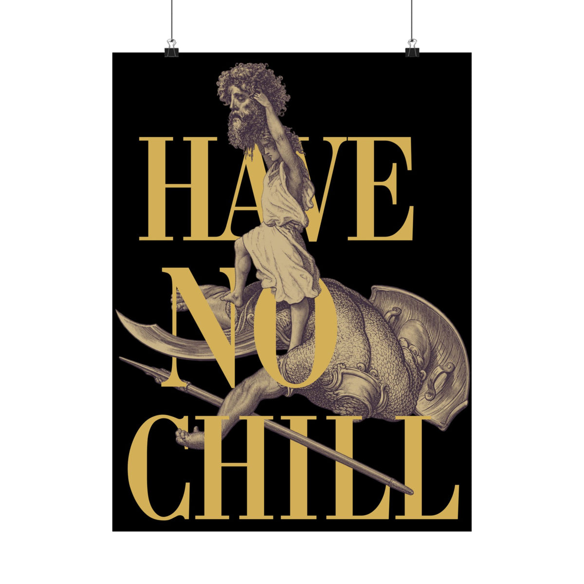 David and Goliath  -  Matte Vertical Poster - Variation 5