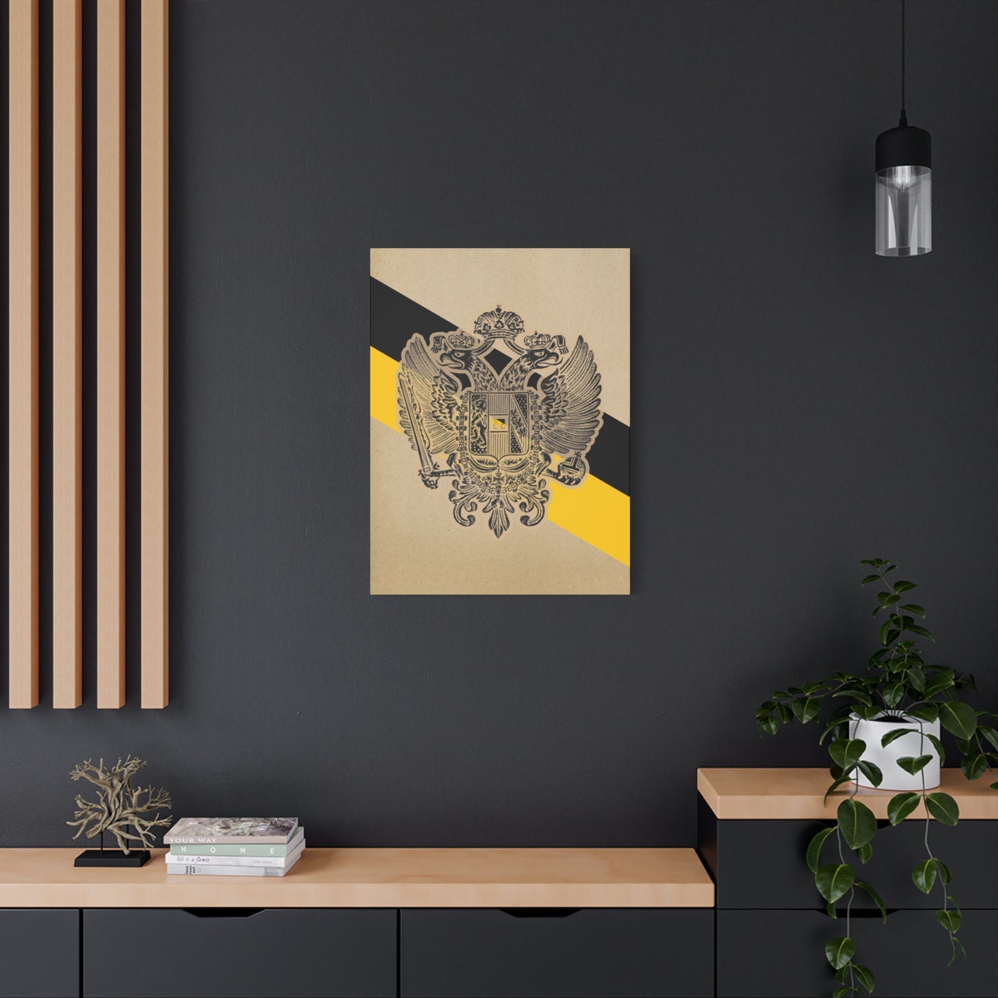19th Century Austrian Imperial Crest Canvas Print — Vintage Coat of Arms Wall Art