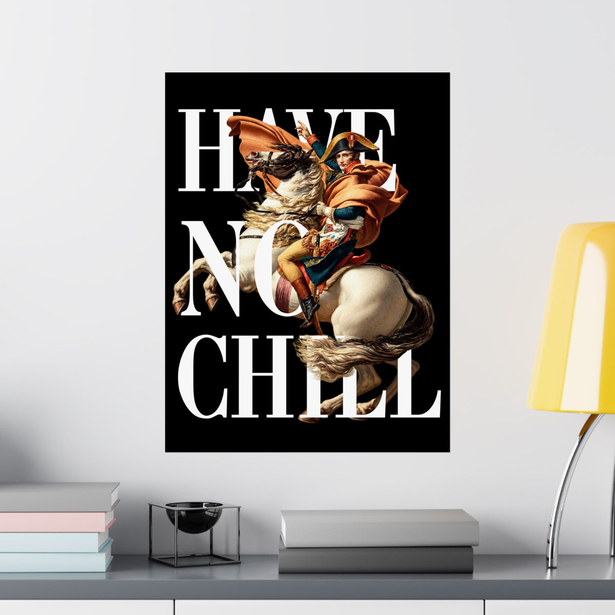 Napoleon Bonaparte  -  Matte Vertical Poster (Black Background)