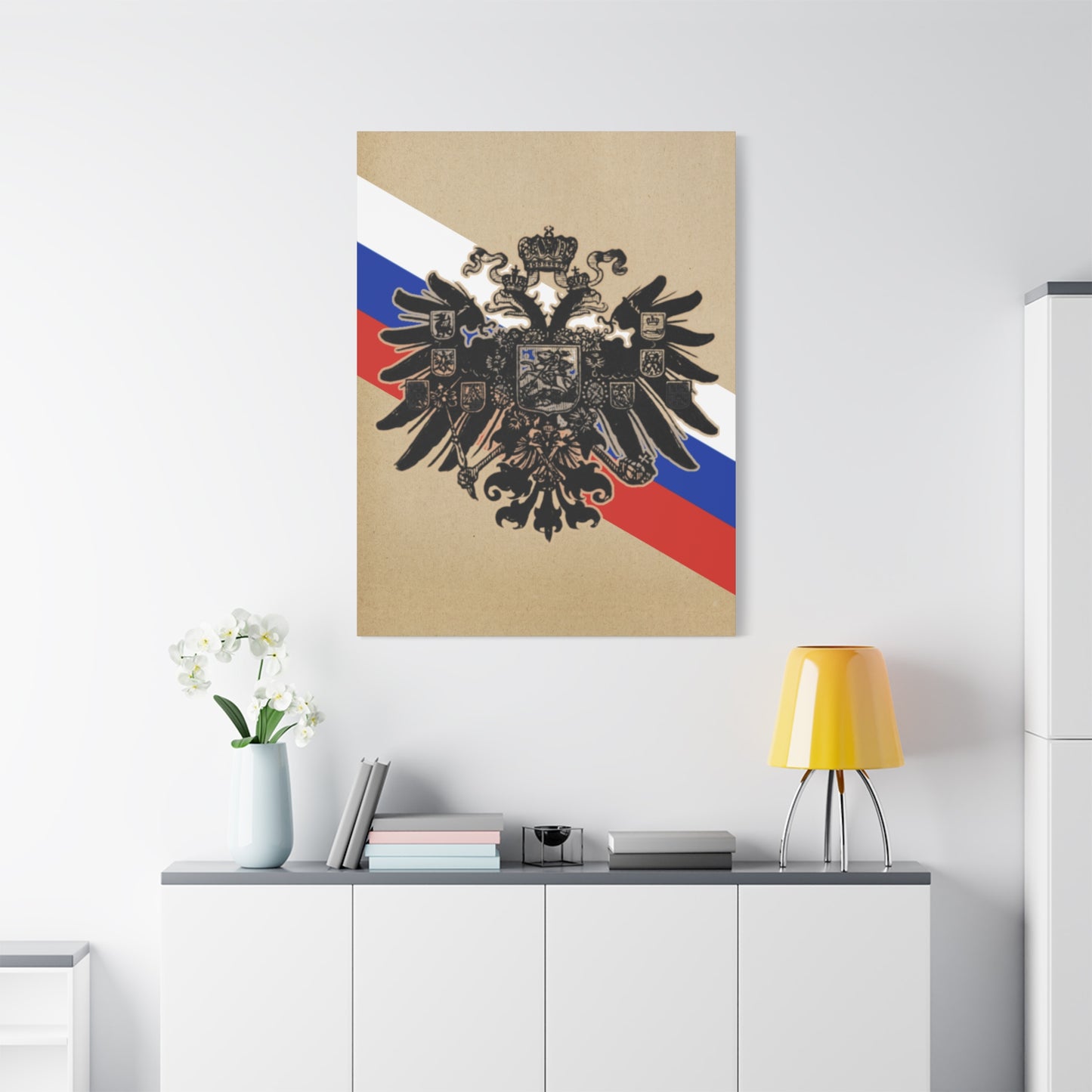 19th Century Russian Imperial Double-Headed Eagle Matte Canvas Print