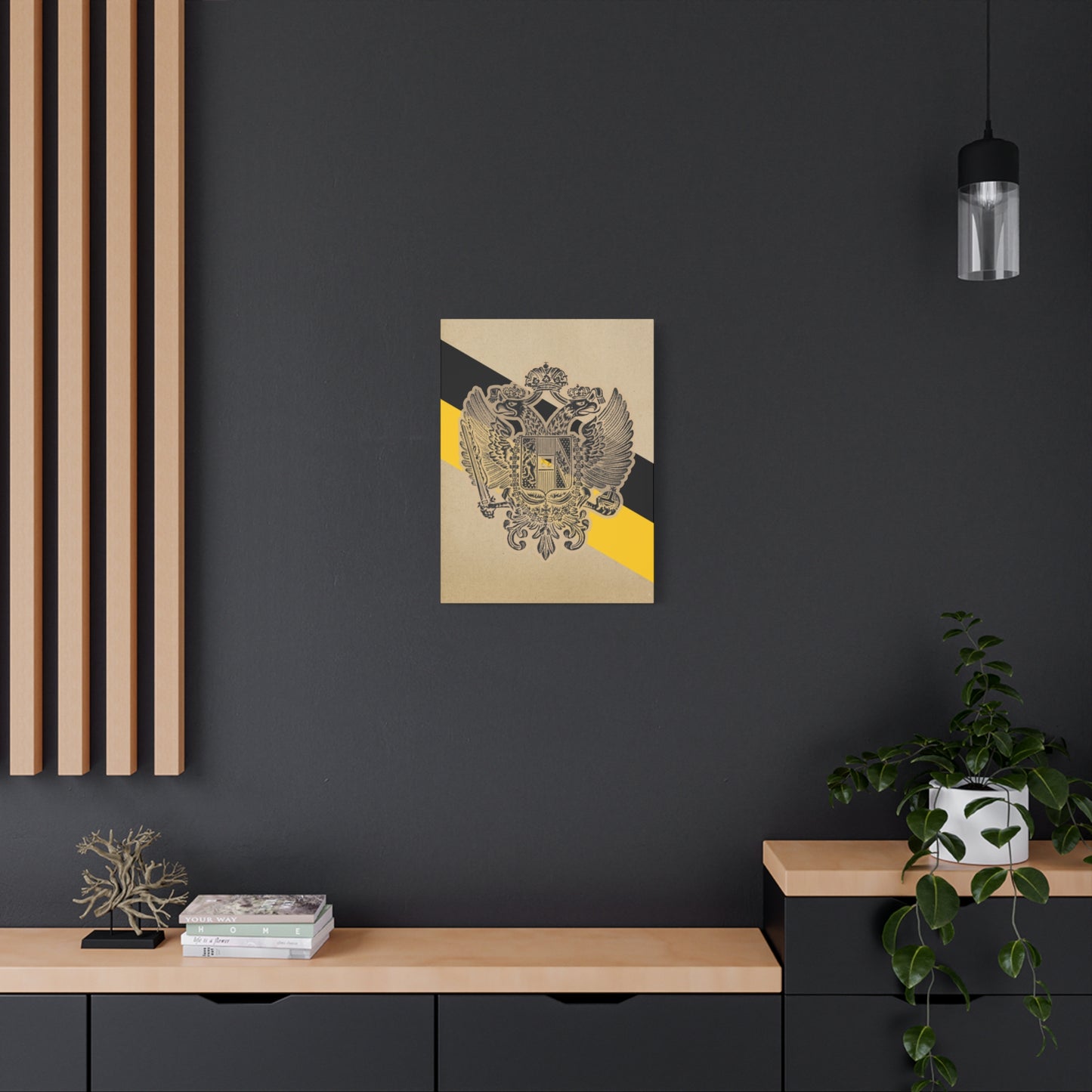 19th Century Austrian Imperial Crest Canvas Print — Vintage Coat of Arms Wall Art