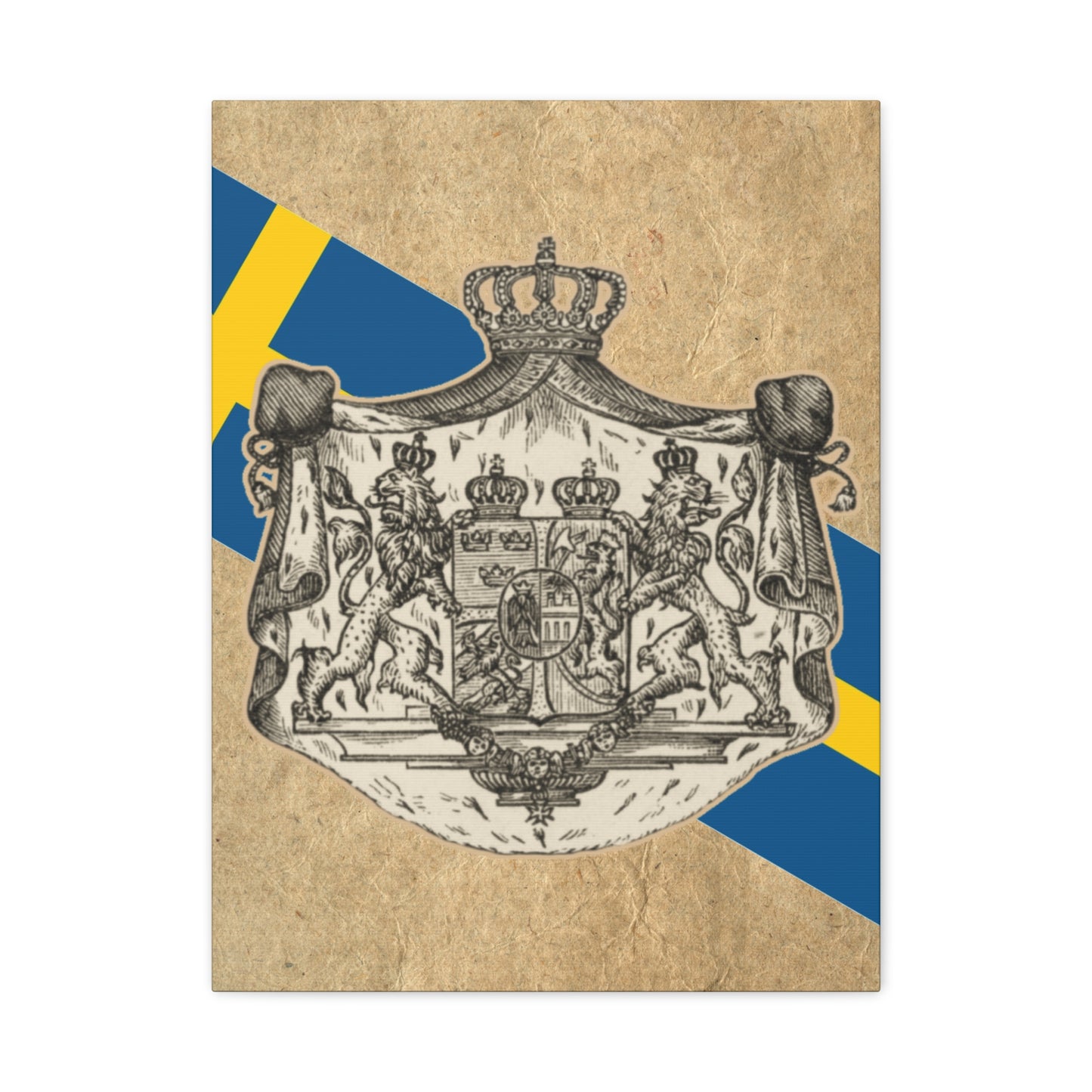 19th Century Swedish Flag - Matte Canvas