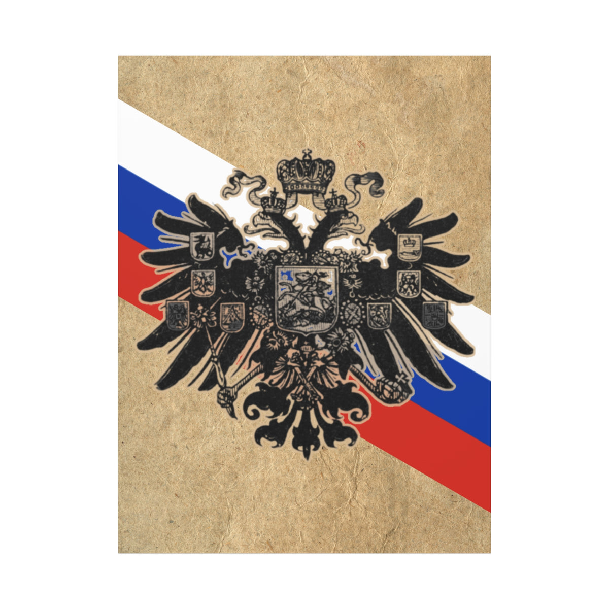 19th Century Russian Imperial Double-Headed Eagle | Matte Canvas Print