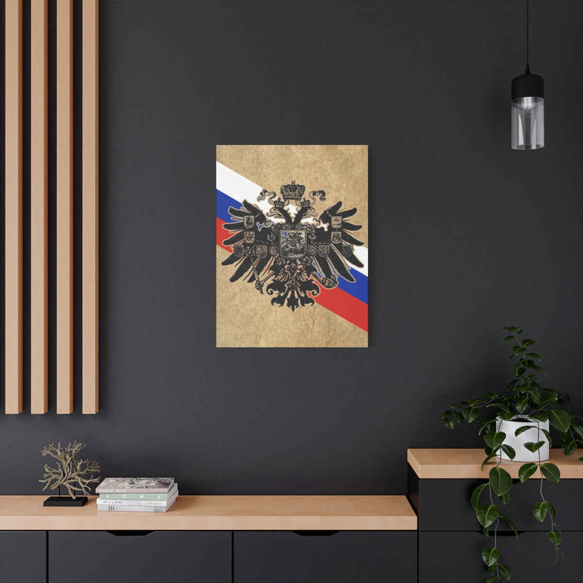 19th Century Russian Imperial Double-Headed Eagle | Matte Canvas Print