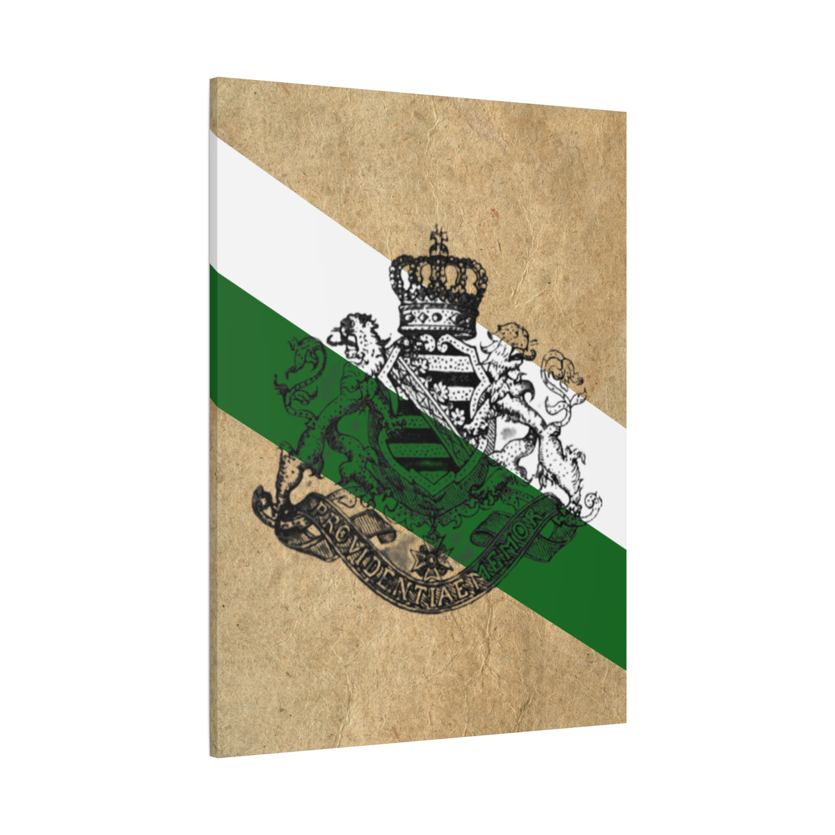 19th Century Saxon Heraldry Canvas Print — Vintage Coat of Arms Wall Art