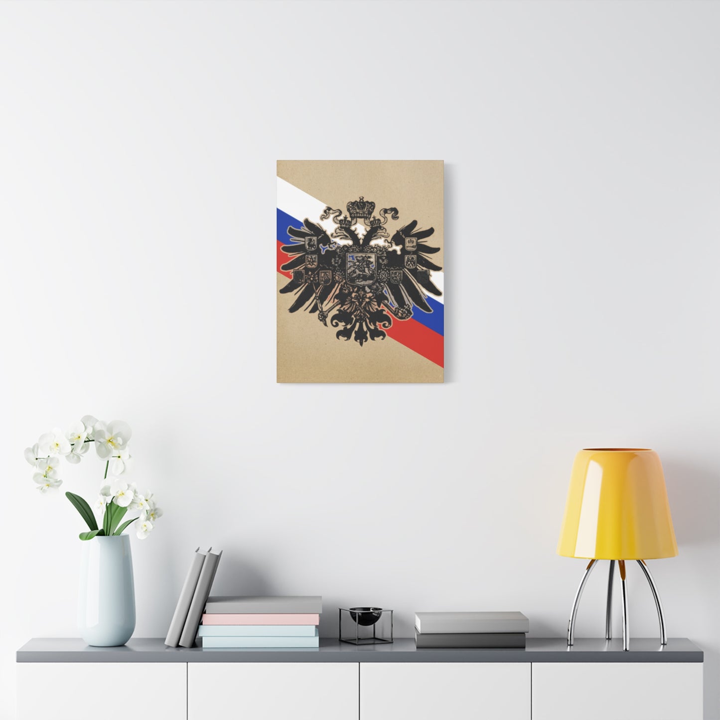 19th Century Russian Imperial Double-Headed Eagle Matte Canvas Print