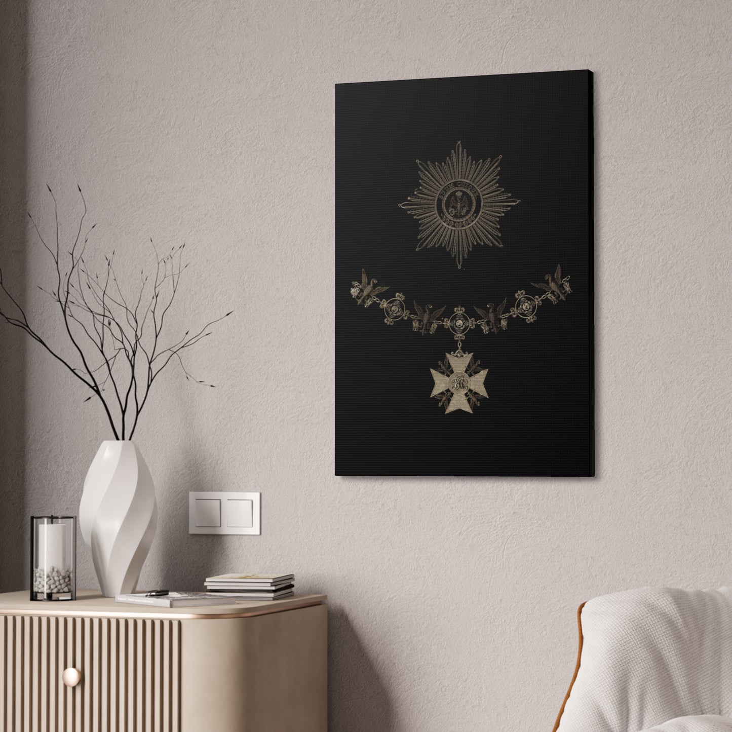 Order of the Black Eagle Canvas Print – Vintage Medal & Star Wall Art