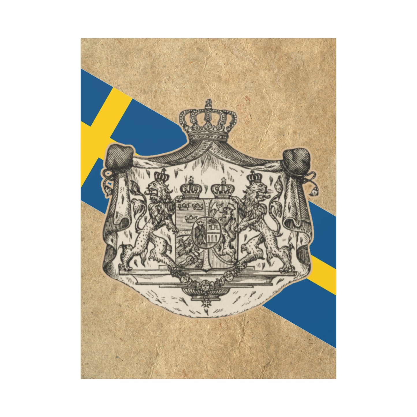 19th Century Swedish Flag - Matte Canvas